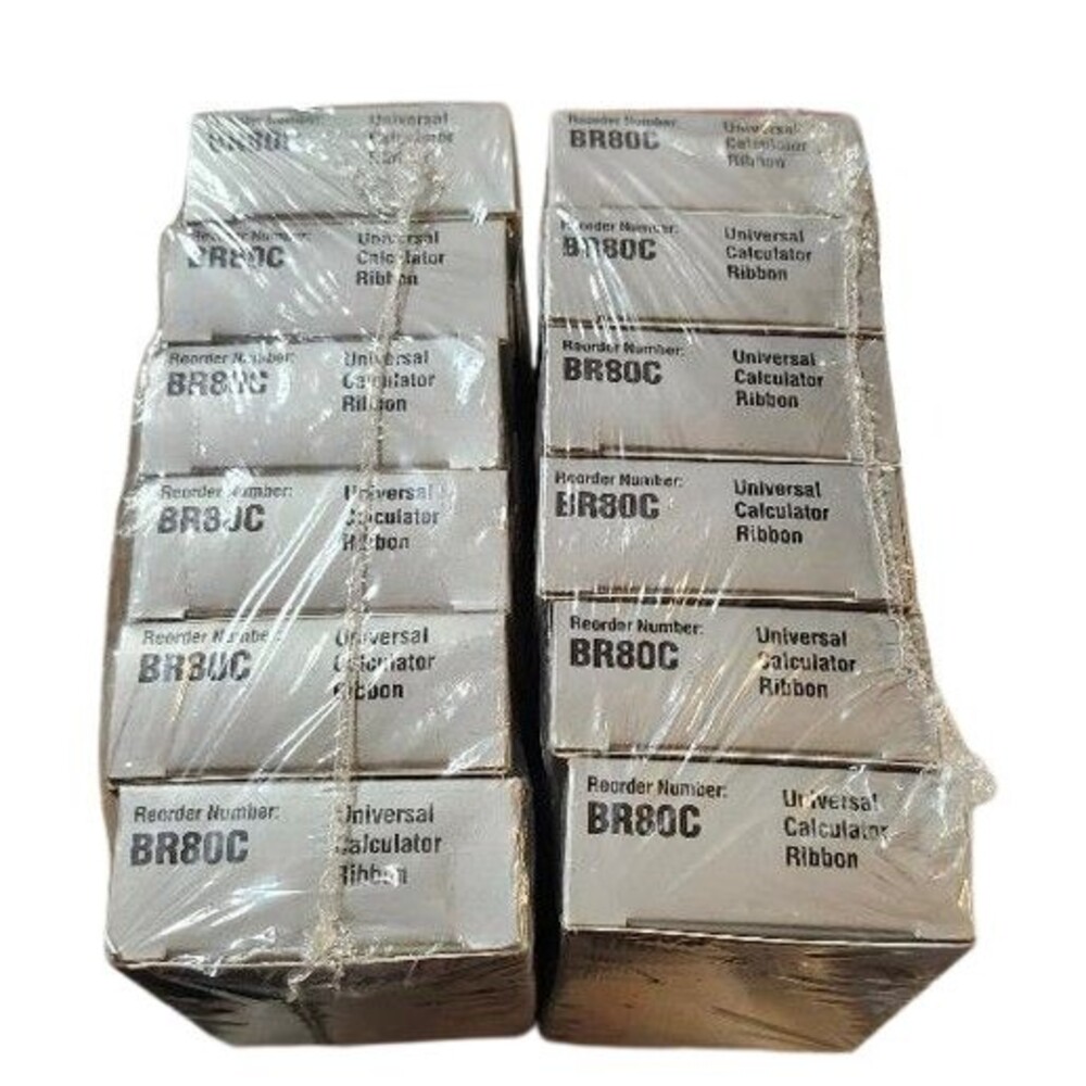 T5 New Lot of 12 Nukote BR80C Universal Calculator Ribbon
